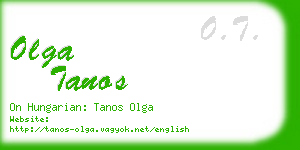 olga tanos business card